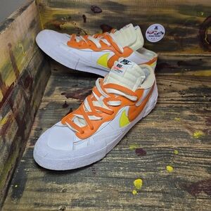 Nike Men’s Blazer Low x Sacai‎ Size 11 White Magma Orange |DD1877-100| Used